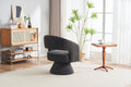 Swivel Accent Chair Armchair, Round Barrel Chair In Fabric For Living Room Bedroom,Grey Teddy Grey Teddy Foam Faux Fur