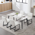 Upholstered Leather Dining Chairs Set Of 2 With Metal Legs, Mid Century Modern Leisure Chairs For Kitchen Living Room Dining Room Bistro Coffee Shop,Cream Cream Dining Room Foam Dry Clean Modern Dining Chairs Foam Pu Leather