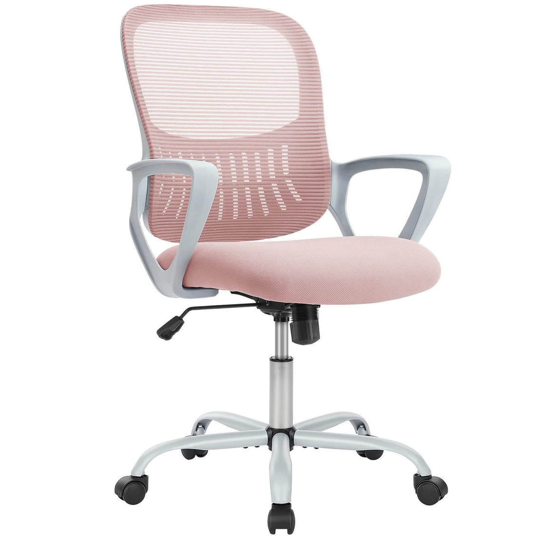 Mid Back Task Chair With Lumbar Support,Pink Pink Abs Pc