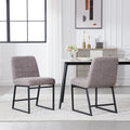 Upholstered Linen Fabric Dining Chairs Set Of 2 With Metal Legs, Mid Century Modern Leisure Chairs For Kitchen Living Room Dining Room Bistro Coffee Shop,Coffee Coffee Dining Room Foam Dry Clean Modern Dining Chairs Foam Linen