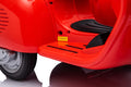 6V Licensed Vespa Scooter Motorcycle With Side Car For Kids, Red Red Chrome