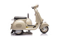 6V Licensed Vespa Scooter Motorcycle With Side Car For Kids, Gray Gray Chrome