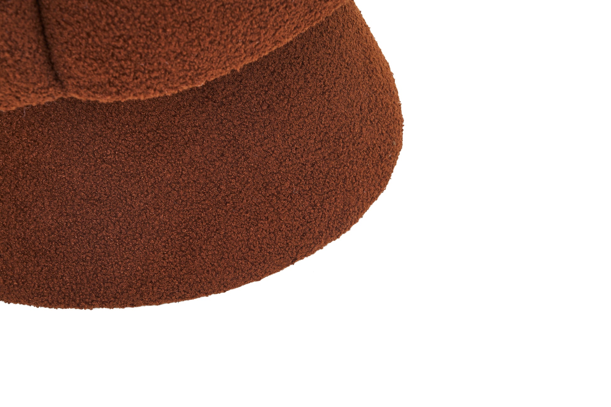 Swivel Accent Chair Armchair, Round Barrel Chair In Fabric For Living Room Bedroom,Brown Teddy Brown Faux Fur