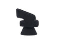 Swivel Accent Chair Armchair, Round Barrel Chair In Fabric For Living Room Bedroom,Black Teddy Black Foam Faux Fur