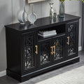 Sideboard Buffet Table With Doors Black Primary Living Space Mdf