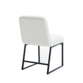 Upholstered Leather Dining Chairs Set Of 2 With Metal Legs, Mid Century Modern Leisure Chairs For Kitchen Living Room Dining Room Bistro Coffee Shop,Cream Cream Dining Room Foam Dry Clean Modern Dining Chairs Foam Pu Leather