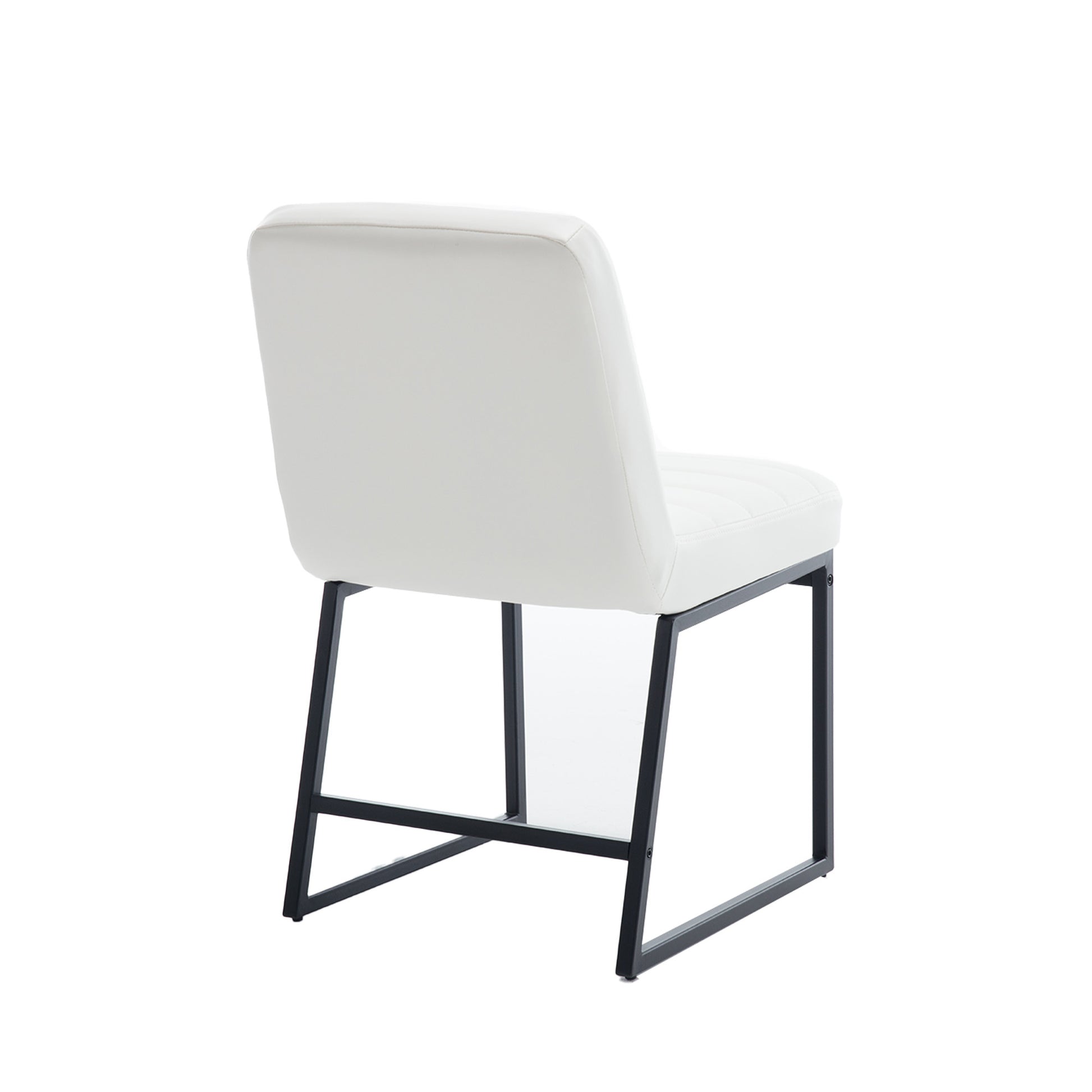 Upholstered Leather Dining Chairs Set Of 2 With Metal Legs, Mid Century Modern Leisure Chairs For Kitchen Living Room Dining Room Bistro Coffee Shop,Cream Cream Dining Room Foam Dry Clean Modern Dining Chairs Foam Pu Leather