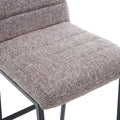 Bar Stools Set Of 2 With Back,Upholstered Linen Fabric Kitchen Breakfast Bar Stools With Footrest,Coffee Coffee Kitchen Foam Dry Clean Modern Bar Stools Foam Linen
