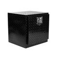 18 Inch Heavy Duty Aluminum Diamond Plate Tool Underbody Box, Waterproof Square Truck Storage Organizer Chest For Pick Up Truck Bed, Rv Trailer With T Handle Lock And Ke 18