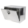 24 Inch Aluminum Stripes Plated Tool Box Pick Up Truck Bed Rv Trailer Toolbox Waterproof Square Storage Organizer With Lock And Ke 24