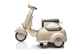 6V Licensed Vespa Scooter Motorcycle With Side Car For Kids, Gray Gray Chrome