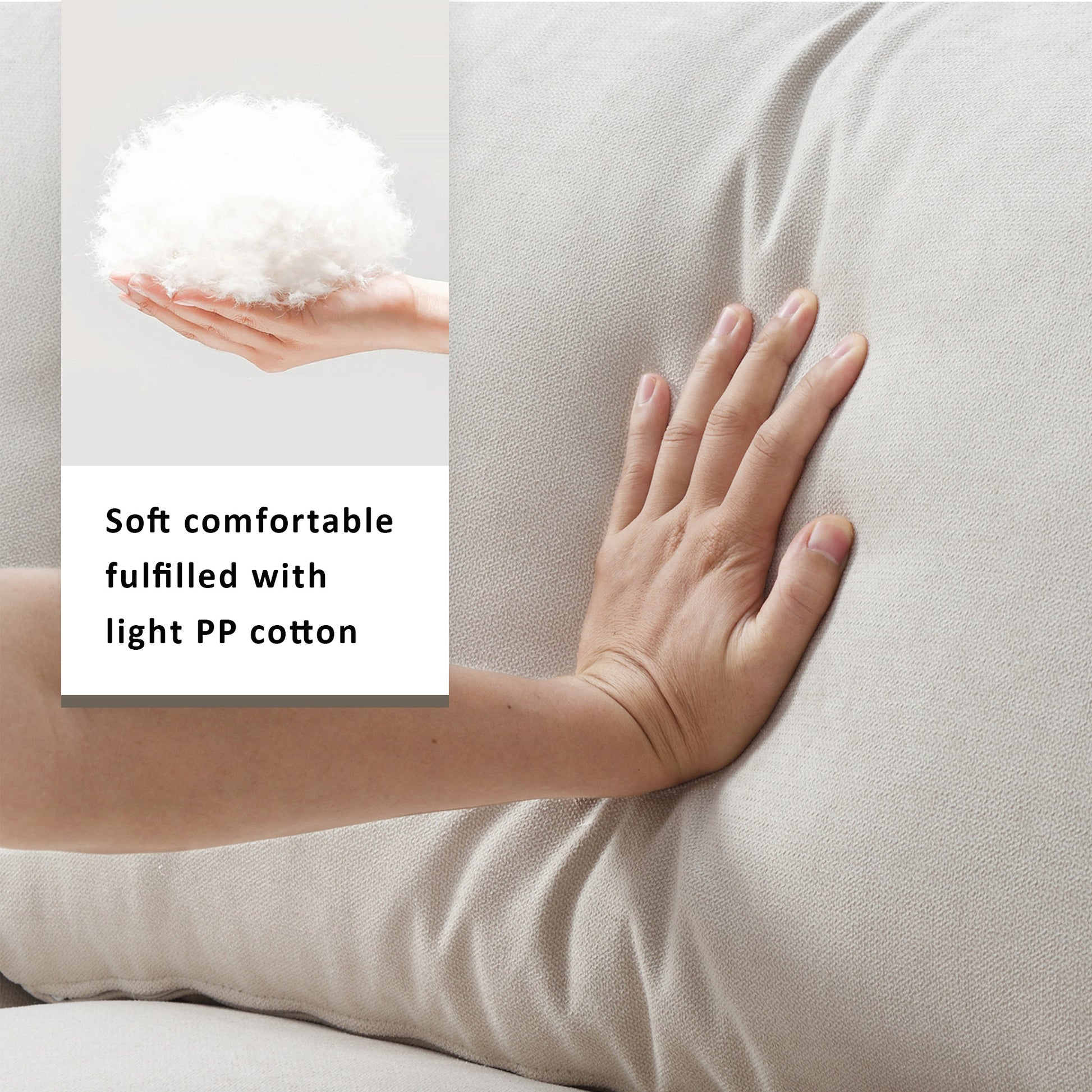 Video 101*66" Modern Sectional Sofa With Throw Pillows,Cloud L Shaped Couch Set With Wide Seat,4 Seat Polyester Comfy Fabric Couch Set With Movable Ottoman For Living Room, Apartment, Office,4