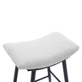 Bar Stools Set Of 2 Armless Counter Low Bar Stools Without Back Modern Linen Fabric Breakfast Stools With Metal Leg And Footrest,Beige Gray Pale Blue Beige Kitchen Foam Dry Clean Modern Bar Stools Foam Linen