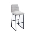 Bar Stools Set Of 2 With Back,Upholstered Linen Fabric Kitchen Breakfast Bar Stools With Footrest,Beige Gray Pale Blue Beige Kitchen Foam Dry Clean Modern Bar Stools Foam Linen