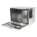 24 Inch Aluminum Stripes Plated Tool Box Pick Up Truck Bed Rv Trailer Toolbox Waterproof Square Storage Organizer With Lock And Ke 24