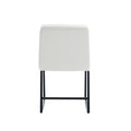 Upholstered Leather Dining Chairs Set Of 2 With Metal Legs, Mid Century Modern Leisure Chairs For Kitchen Living Room Dining Room Bistro Coffee Shop,Cream Cream Dining Room Foam Dry Clean Modern Dining Chairs Foam Pu Leather