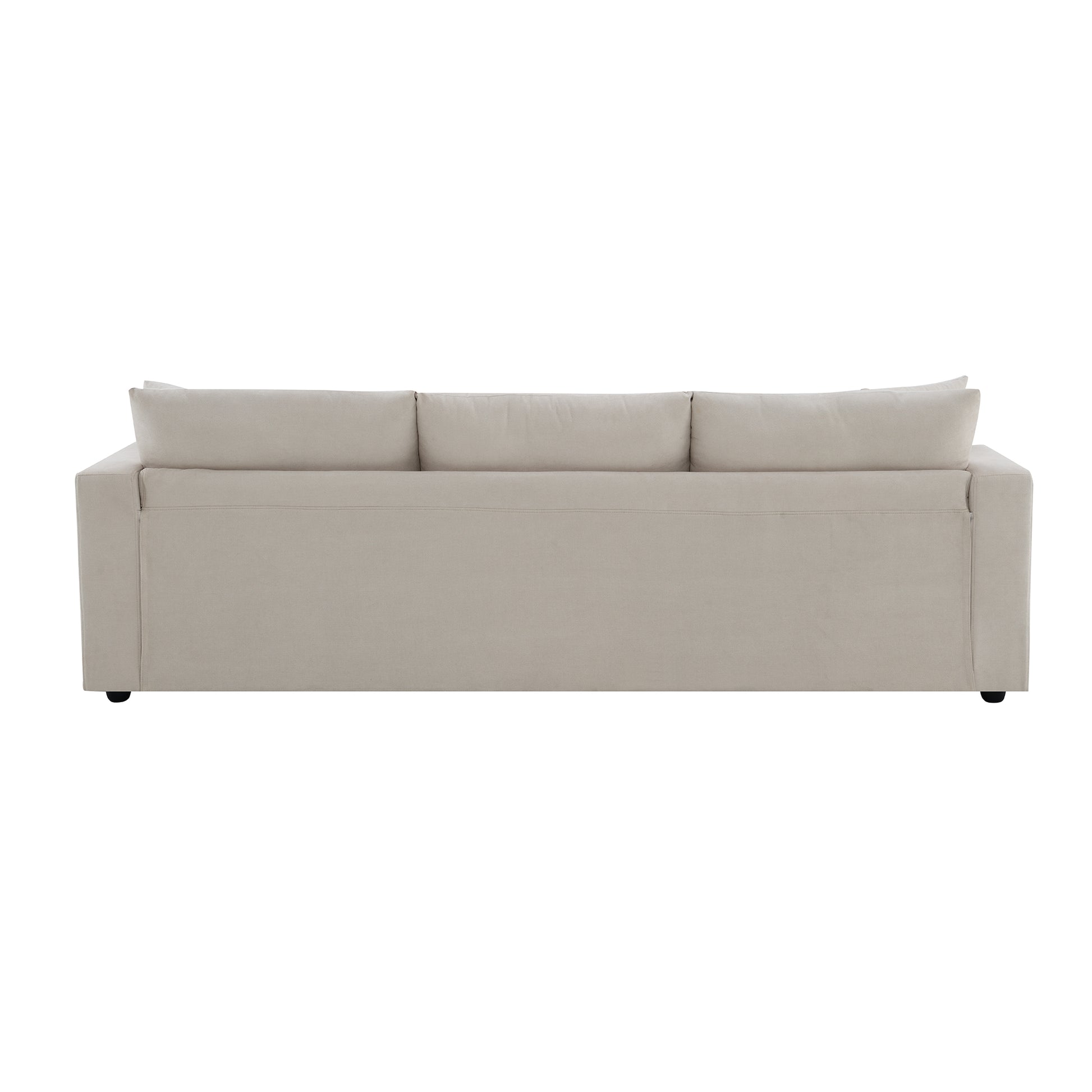 Video 101*66" Modern Sectional Sofa With Throw Pillows,Cloud L Shaped Couch Set With Wide Seat,4 Seat Polyester Comfy Fabric Couch Set With Movable Ottoman For Living Room, Apartment, Office,4