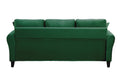 Video Modern Velvet Couch With 2 Pillow, 78 Inch Width Living Room Furniture, 3 Seater Sofa With Plastic Legs Green Velvet