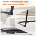 Mid Back Task Chair With Lumbar Support,Black L,Two Black Abs Pc
