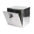 18 Inch Heavy Duty Aluminum Diamond Plate Tool Underbody Box, Waterproof Square Truck Storage Organizer Chest For Pick Up Truck Bed, Rv Trailer With T Handle Lock And Ke Silver Silver Aluminum