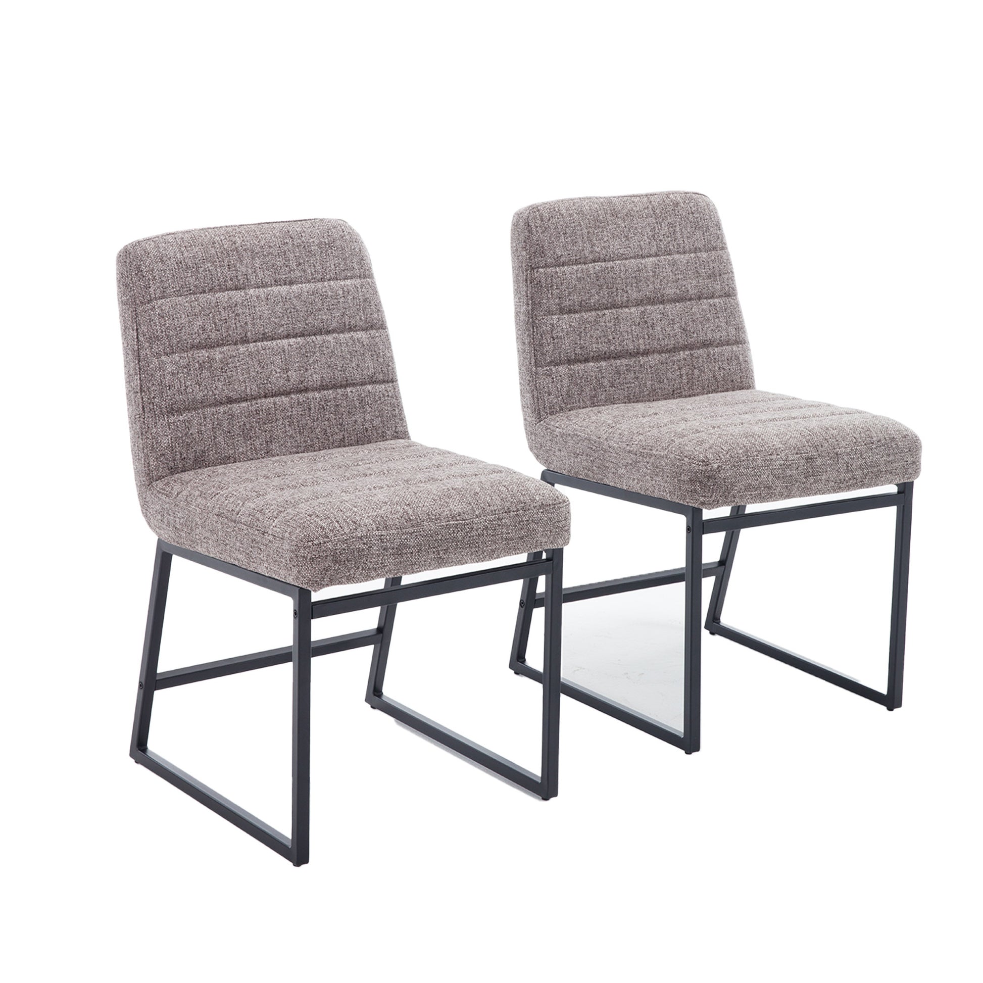 Upholstered Linen Fabric Dining Chairs Set Of 2 With Metal Legs, Mid Century Modern Leisure Chairs For Kitchen Living Room Dining Room Bistro Coffee Shop,Coffee Coffee Dining Room Foam Dry Clean Modern Dining Chairs Foam Linen