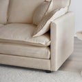 2 Piece Living Room Set2 Pieces Upholstered Loveseat And Couch For Home Office Lounge, Sofa Set Of 2, 2 Piece 2 2 Seat Couch Set For Living Room ,Beige Chenille Beige Chenille 4 Seat