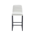Low Bar Stools Set Of 2 Bar Chairs For Living Room Party Room Kitchen,Upholstered Pu Kitchen Breakfast Bar Stools With Footrest,Cream Cream Kitchen Foam Dry Clean Modern Bar Stools Foam Pu Leather