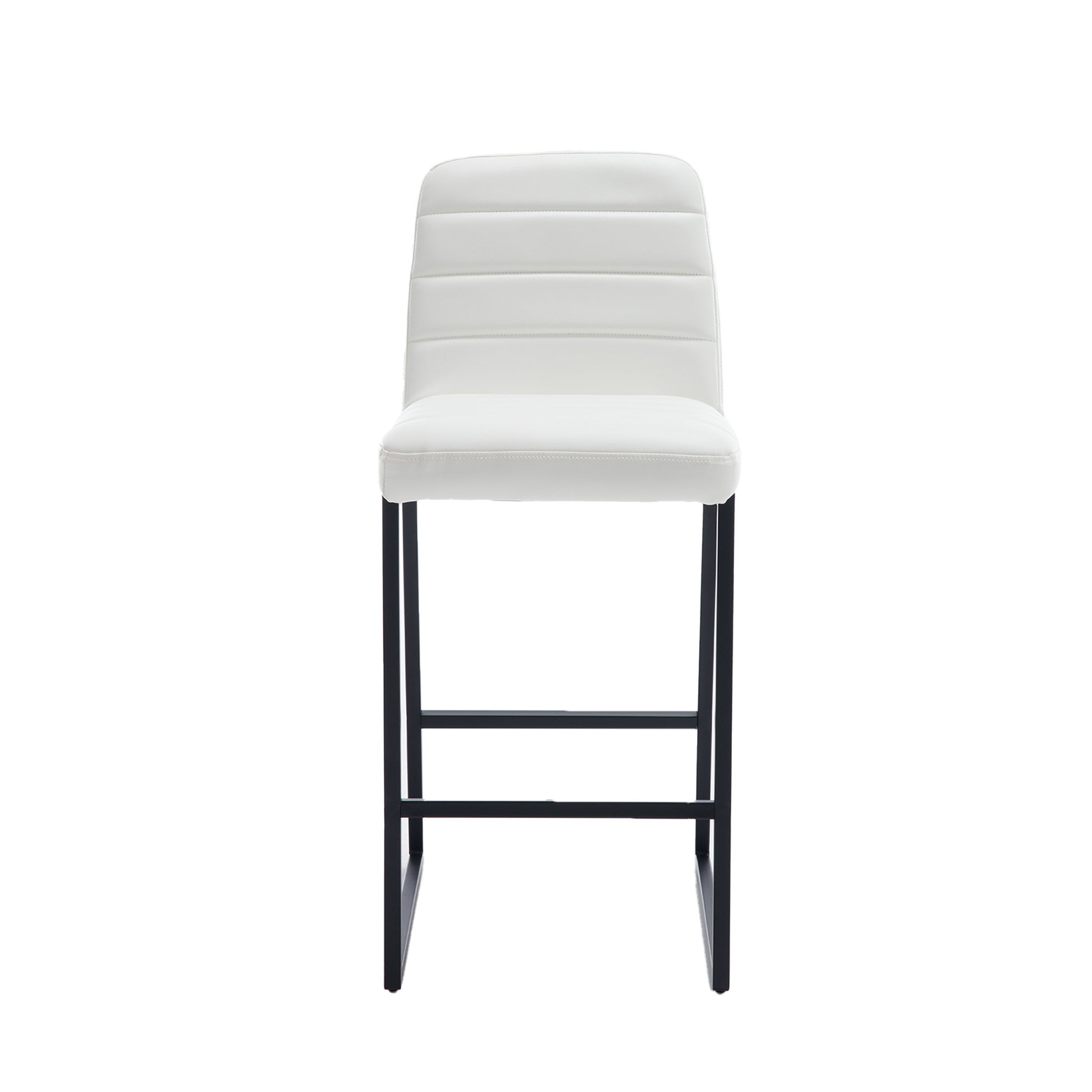 Low Bar Stools Set Of 2 Bar Chairs For Living Room Party Room Kitchen,Upholstered Pu Kitchen Breakfast Bar Stools With Footrest,Cream Cream Kitchen Foam Dry Clean Modern Bar Stools Foam Pu Leather