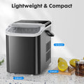 Small Portable Home Use Ice Maker,Black Black Iron