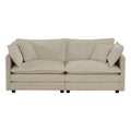 2 Piece Living Room Set2 Pieces Upholstered Loveseat And Couch For Home Office Lounge, Sofa Set Of 2, 2 Piece 2 2 Seat Couch Set For Living Room ,Beige Chenille Beige Chenille 4 Seat