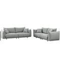 3 Seater 2 Seater Combination Sofa Modern Couch For Living Room Sofa,Solid Wood Frame And Stable Metal Legs, 4 Pillows, Sofa Furniture For Apartment Grey Polyester Wood Primary Living Space Pine Foam Fabric 5 Seat