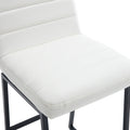 Low Bar Stools Set Of 2 Bar Chairs For Living Room Party Room Kitchen,Upholstered Pu Kitchen Breakfast Bar Stools With Footrest,Cream Cream Kitchen Foam Dry Clean Modern Bar Stools Foam Pu Leather