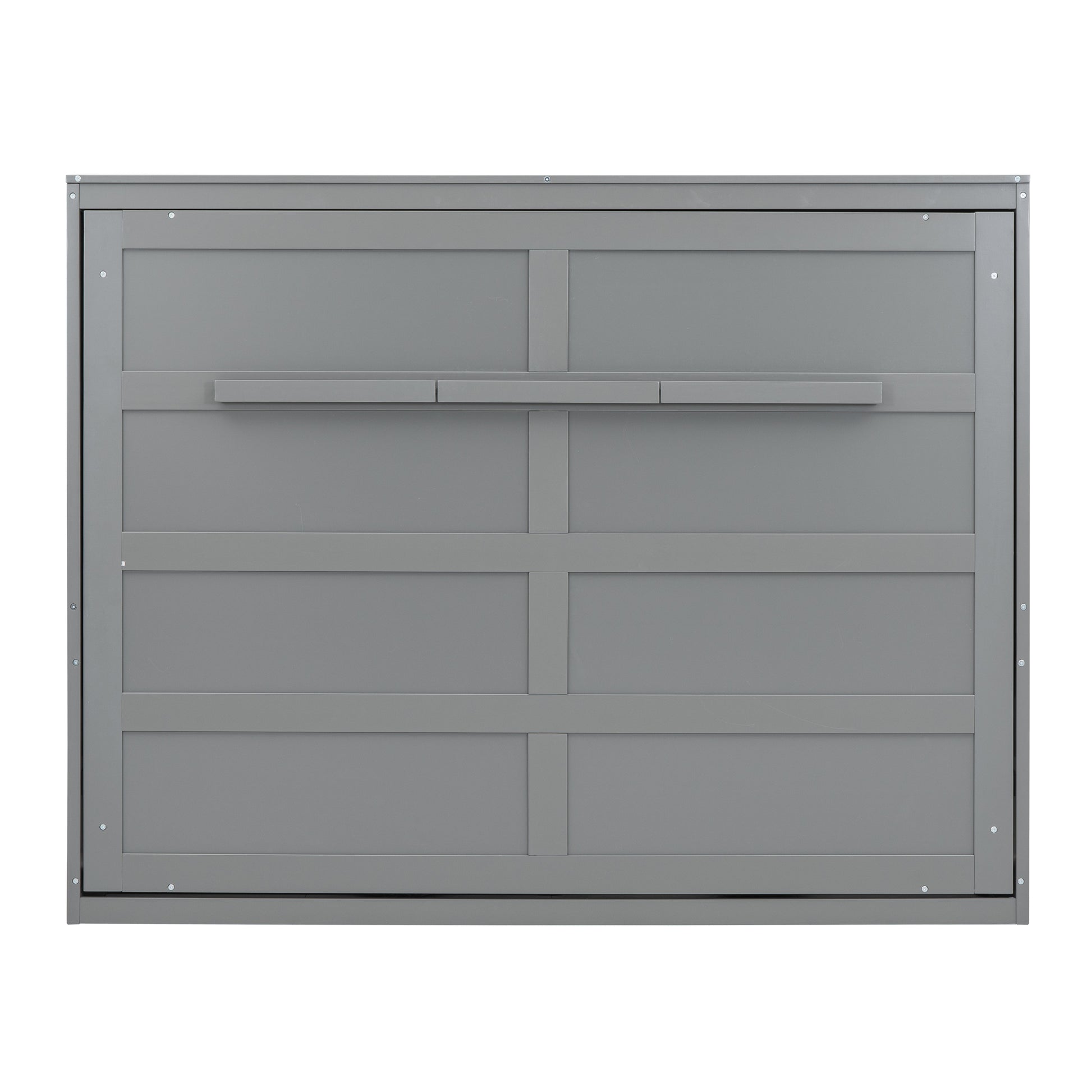 Queen Size Murphy Bed Wall Bed,Gray Queen Gray Plywood