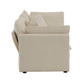 2 Piece Living Room Set2 Pieces Upholstered Loveseat And Couch For Home Office Lounge, Sofa Set Of 2, 2 Piece 2 2 Seat Couch Set For Living Room ,Beige Chenille Beige Chenille 4 Seat