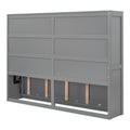 Full Size Murphy Bed Wall Bed,Gray Full Gray Plywood