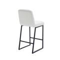 Low Bar Stools Set Of 2 Bar Chairs For Living Room Party Room Kitchen,Upholstered Pu Kitchen Breakfast Bar Stools With Footrest,Cream Cream Kitchen Foam Dry Clean Modern Bar Stools Foam Pu Leather