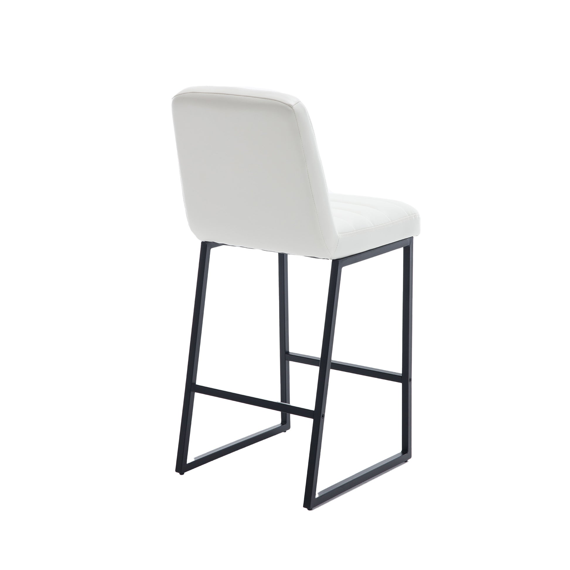 Low Bar Stools Set Of 2 Bar Chairs For Living Room Party Room Kitchen,Upholstered Pu Kitchen Breakfast Bar Stools With Footrest,Cream Cream Kitchen Foam Dry Clean Modern Bar Stools Foam Pu Leather
