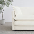 3 Piece Sofa Set Oversized Sofa Comfy Sofa Couch, 2 Pieces Of 2 Seater And 1 Piece Of 3 Seater Sofa For Living Room, Deep Seat Sofa White Chenille White Chenille 7 Seat