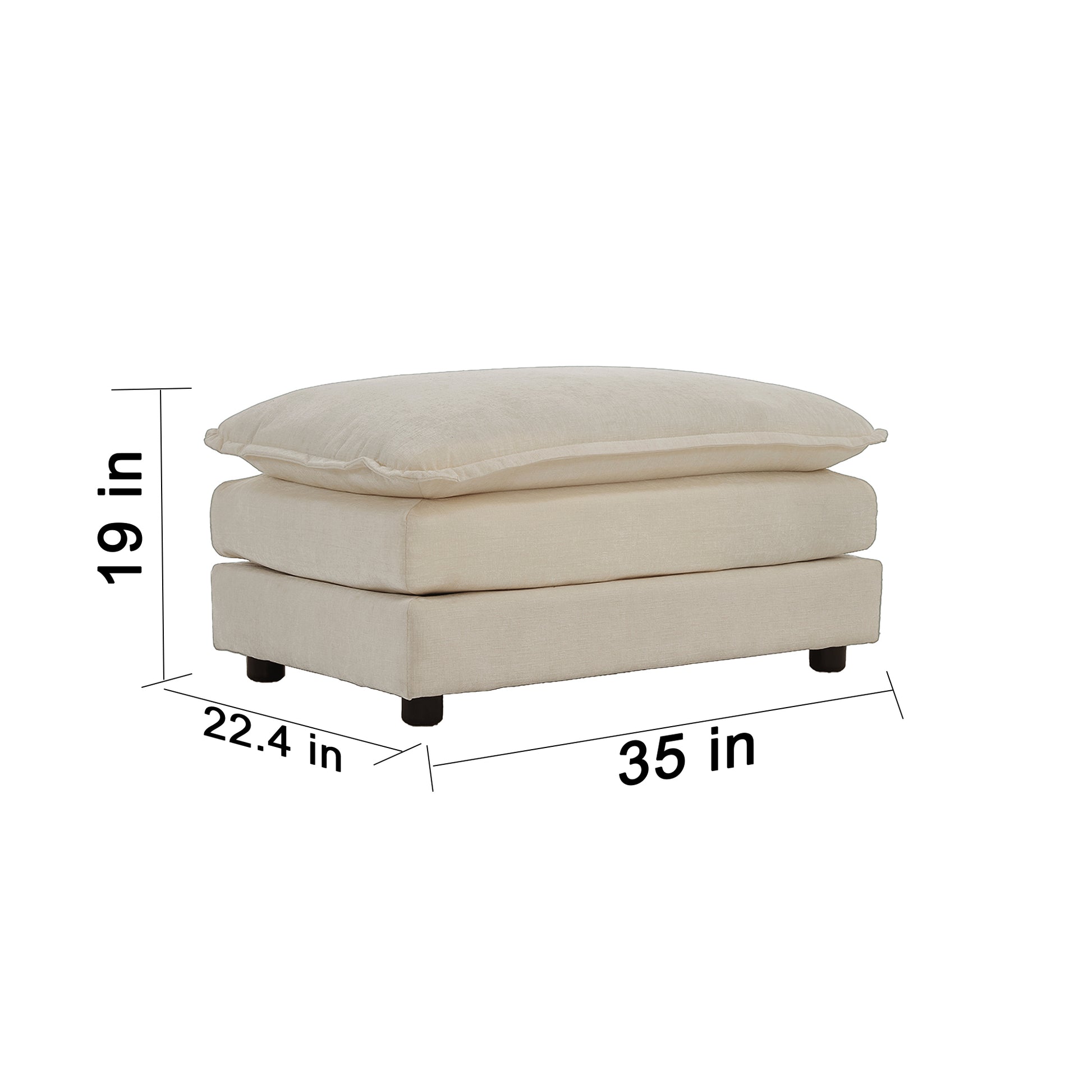 U Shaped Sectional Sofa W Reversible Footrest, 5 Seater Convertible Corner Couch With 2 Ottomans ,Modern Minimalist Soft Sofa & Couch For Living Roombeige Chenille Beige Chenille 3 Seat