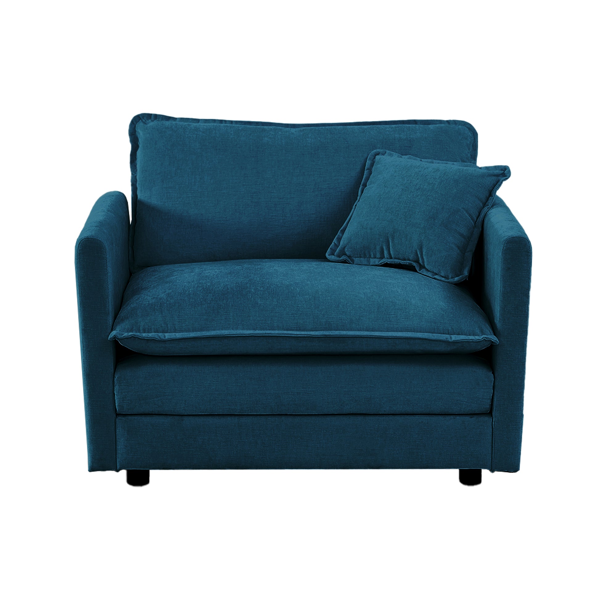 Alternative Sofa Round Armrests For 2 Seater Sofa, 3 Seater Sofa And 4 Seater Sofa, Blue Chenille Blue Chenille