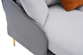 Modern Large Area Linen Leathaire Fabric Color Matching Segmented Sofa, Ultra Wide Lounge Chair, Golden Legs, U Shaped, Double Grey Color Grey Primary Living Space Wood