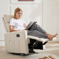 Manual Recliner Chair Winback Single Sofa,Beige Beige Fabric 1 Seat