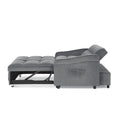 Loveseats Sofa Bed With Pull Out Bed,Adjsutable Back And Two Arm Pocket,Typec And Usb Charging With Copper Nail,Grey 47