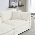 2 Seater Loveseat And Chair Set, 2 Piece Sofa & Chair Set, Loveseat And Accent Chair2 Piece Upholstered Chenille Sofa Living Room Couch Furniture 1 2 Seat ,White Chenille White Chenille 3 Seat