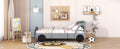 Full Size Car Shaped Platform Bed With Wheels,Gray Gray Plywood