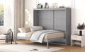 Queen Size Murphy Bed Wall Bed,Gray Queen Gray Plywood