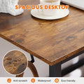 Modern Simple Style Wooden Work Office Desks With Storage,40 Inch,Brown Brown Iron