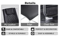 Table And Chair Set. 1 Table 4 Black Chairs Round Dining Table With A 40 Inch Diameter Glass Tabletop And Silver Plated Metal Legs. 4 Black Pu Chairs Dt 1164 001 Transparent Seats 4 Glass