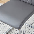 Table And Chair Set. 1 Table 4 Gray Chairs Round Dining Table With A 40 Inch Diameter Glass Tabletop And Silver Plated Metal Legs. 4 Gray Pu Chairs Dt 1164 001 Transparent Seats 4 Glass