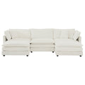 Aile White With Armrest White Chenille